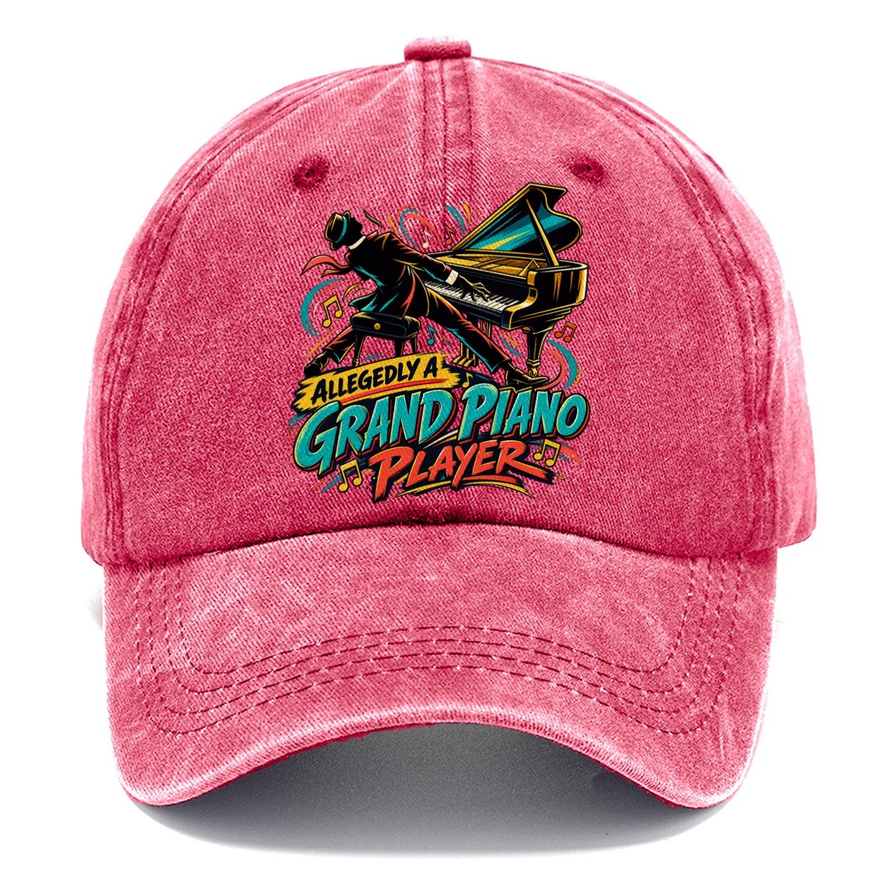 Allegedly A Grand Piano Player Music Instruments Classic Cap – Pomegranate Blush
