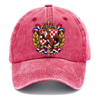Croatia Heraldic Crest Country Logos Classic Cap – Pomegranate Blush