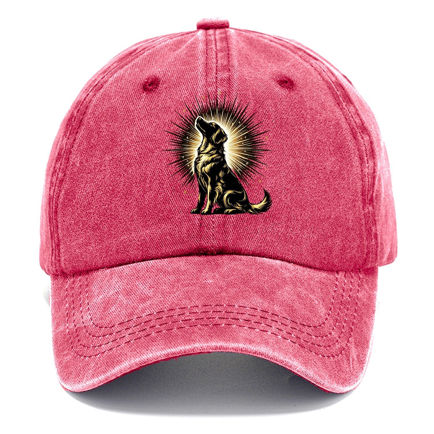 Golden Retriever Sunburst Classic Cap – Pomegranate Blush