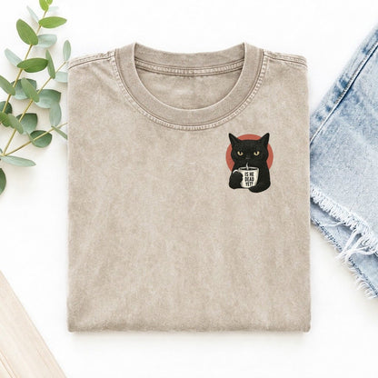 Is He Dead Yet Cat Left Chest Vintage T-shirt – Off White
