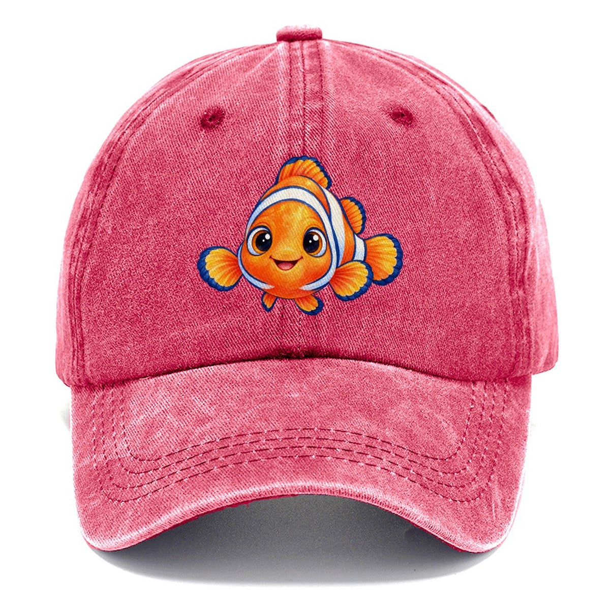 Clownfish Symmetric Hello Sea Sprite Classic Cap – Pomegranate Blush