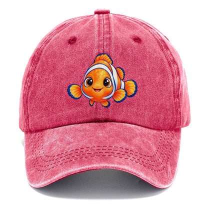 Clownfish Symmetric Hello Sea Sprite Classic Cap – Pomegranate Blush