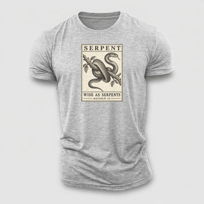 Serpent Specimen Plate Creature Canticle Cotton T-Shirt – Sport Grey