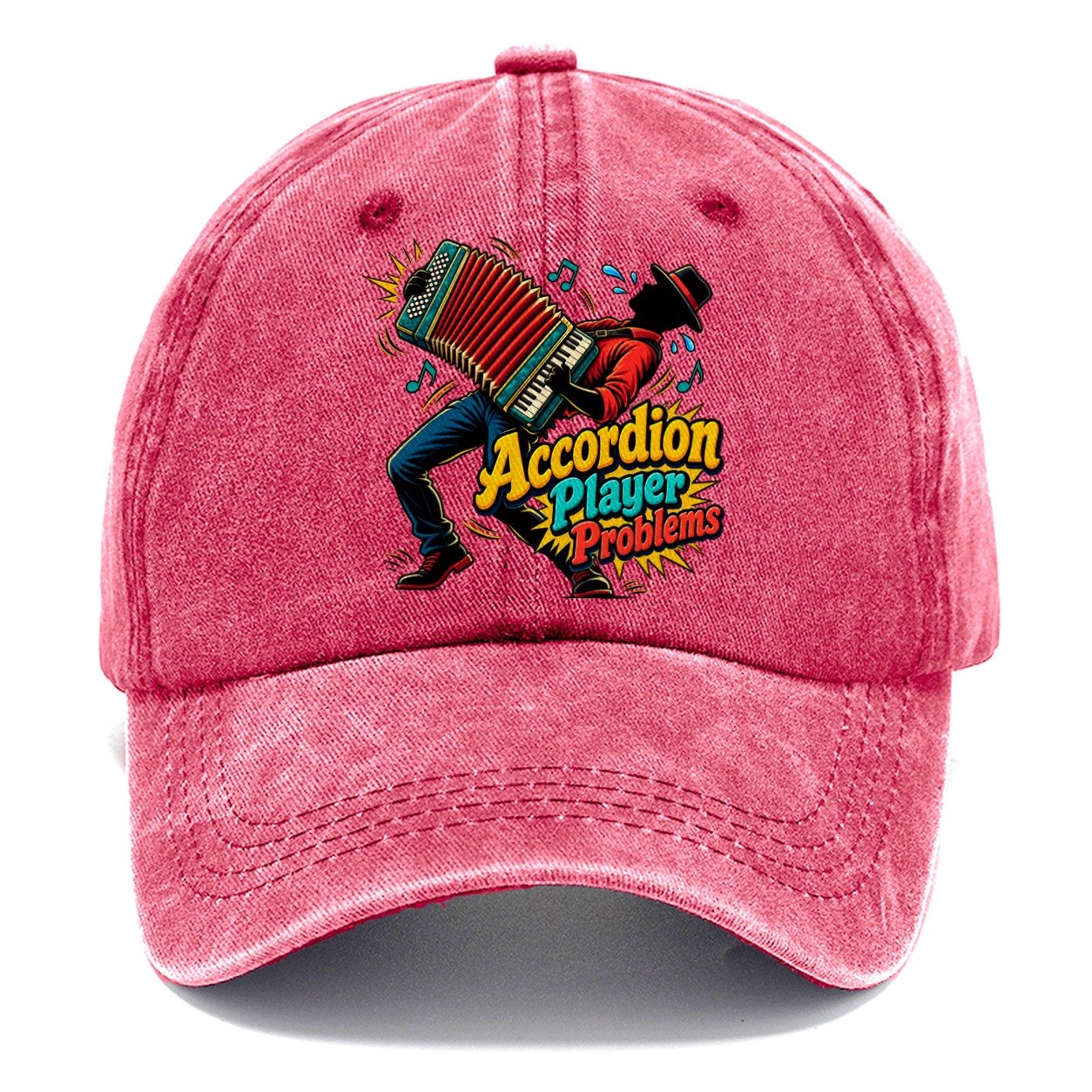 Accordion Player Problems Music Instruments Classic Cap – Pomegranate Blush