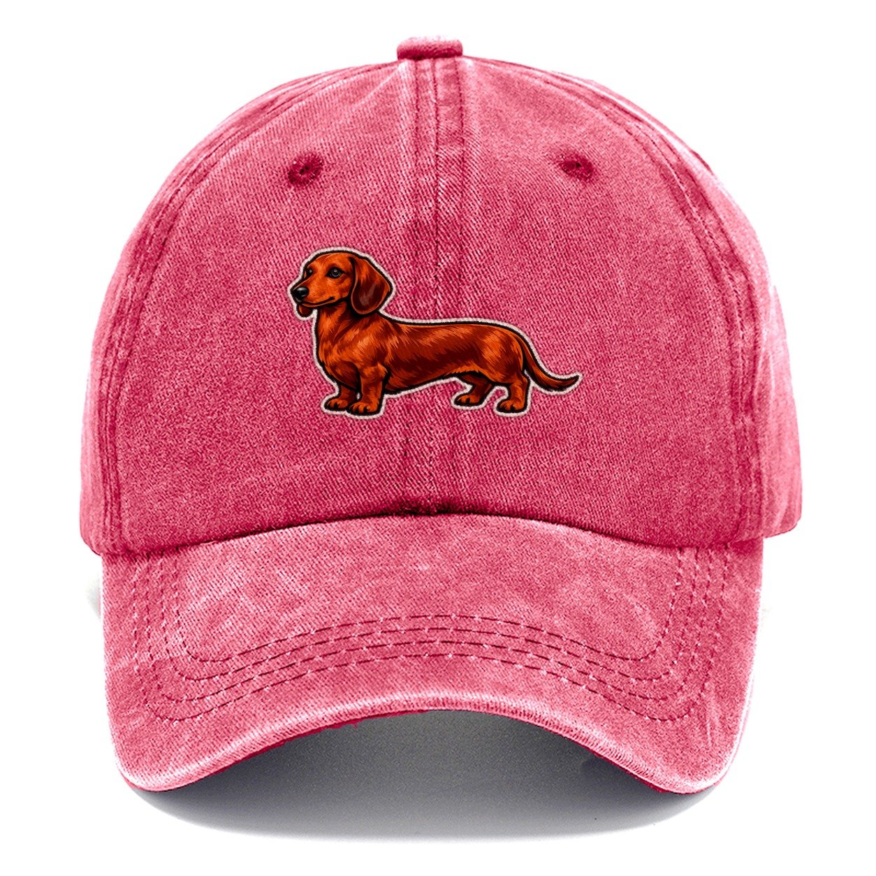Red Smooth Dachshund Classic Cap – Pomegranate Blush