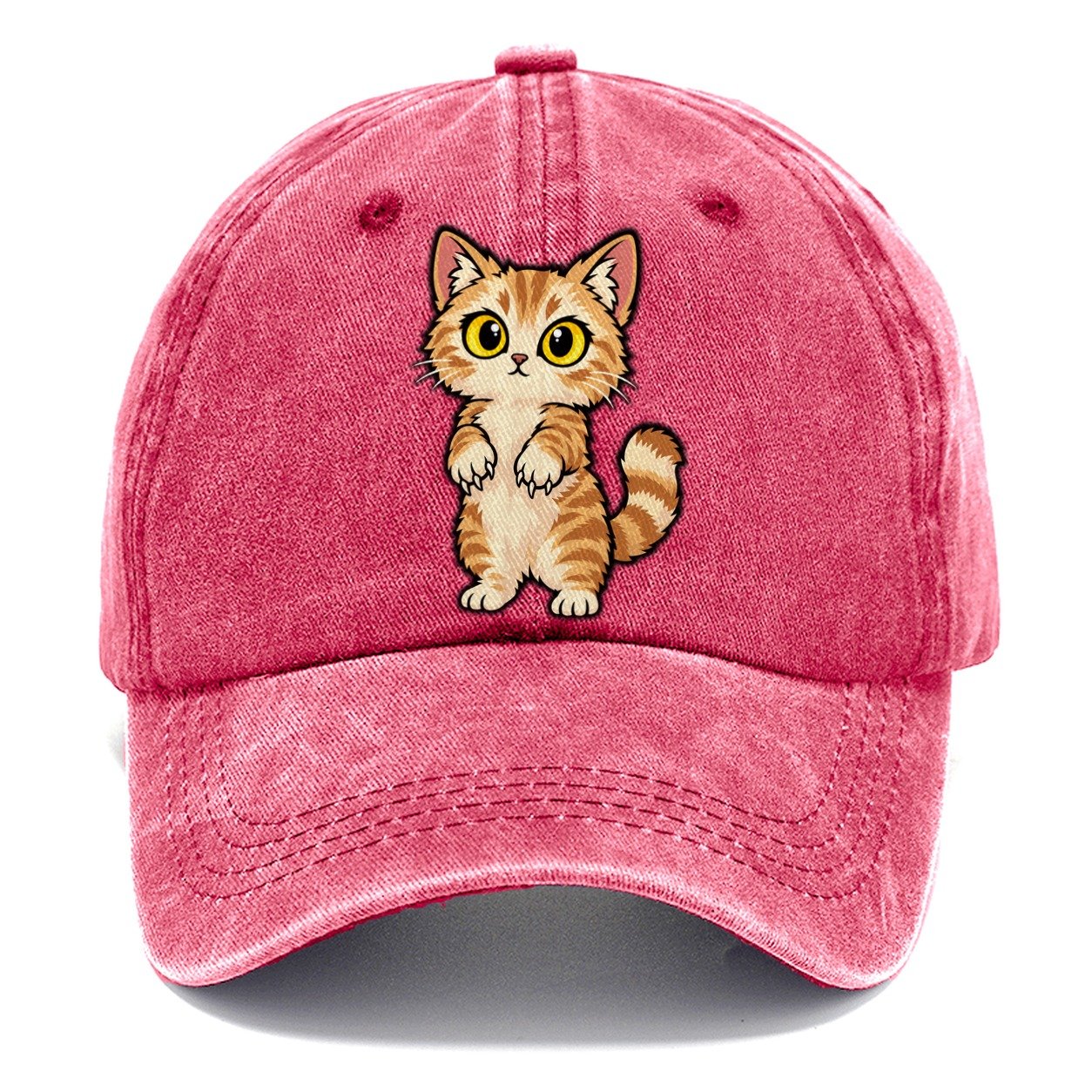 Munchkin Standing Up Peeking Cats Classic Cap – Pomegranate Blush