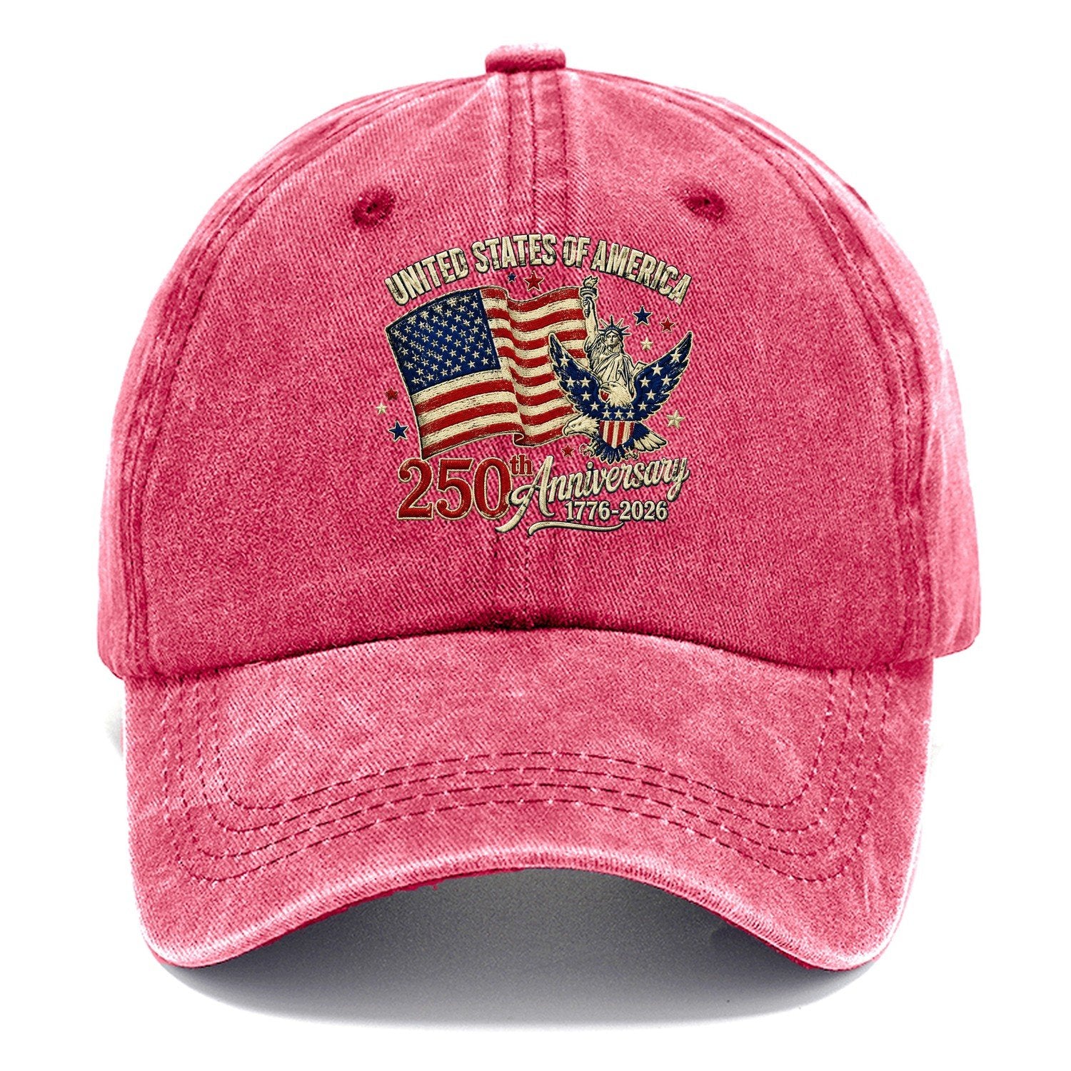 Us 250Th Patch Emblem Classic Cap – Pomegranate Blush