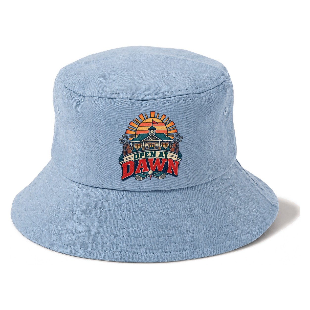 Open At Dawn Golf Life Bucket Hat – Summer Sky
