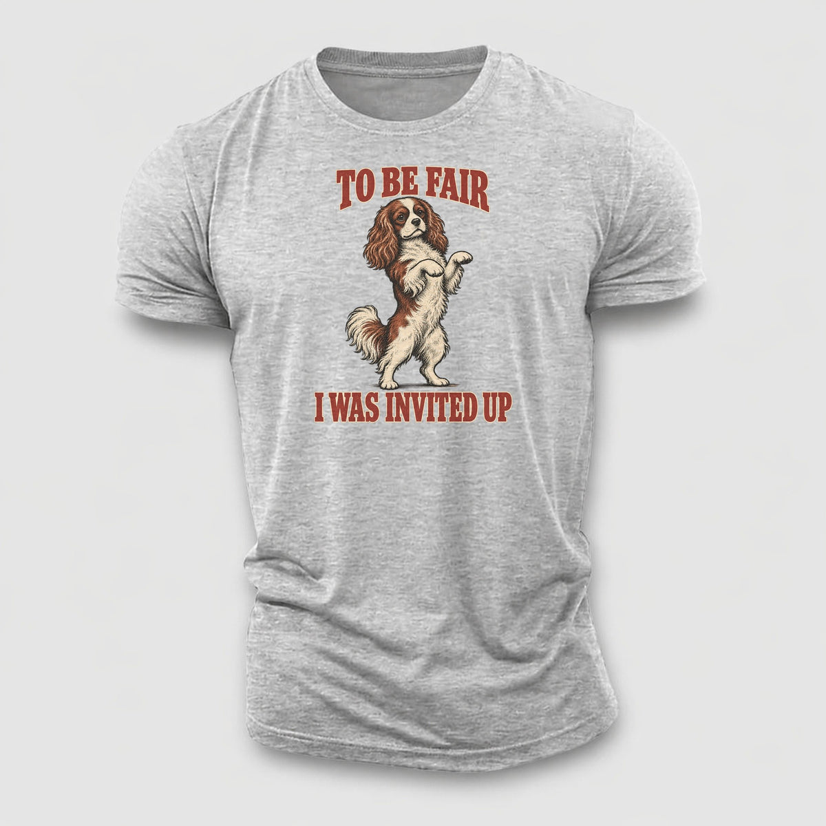 Cavalier King Charles Spaniel Dog Declarations Cotton T-Shirt – Sport Grey