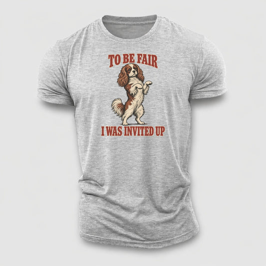 Cavalier King Charles Spaniel Dog Declarations Cotton T-Shirt – Sport Grey