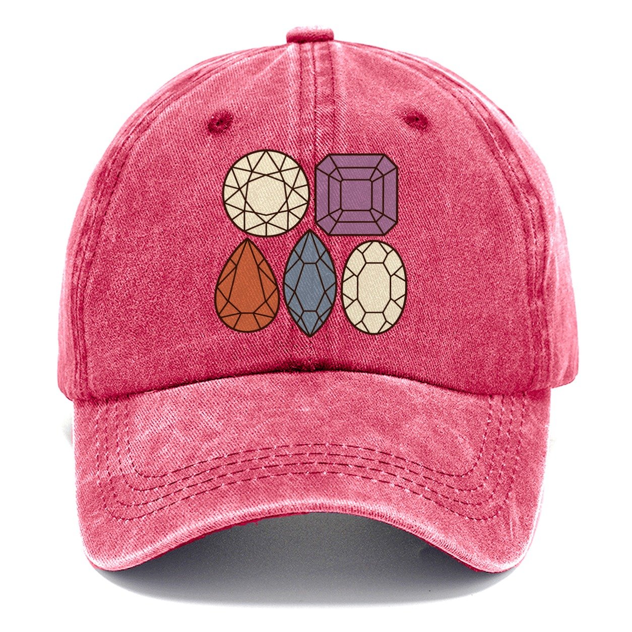 Gem Cut Silhouette Set Rocks And Minerals Classic Cap – Pomegranate Blush