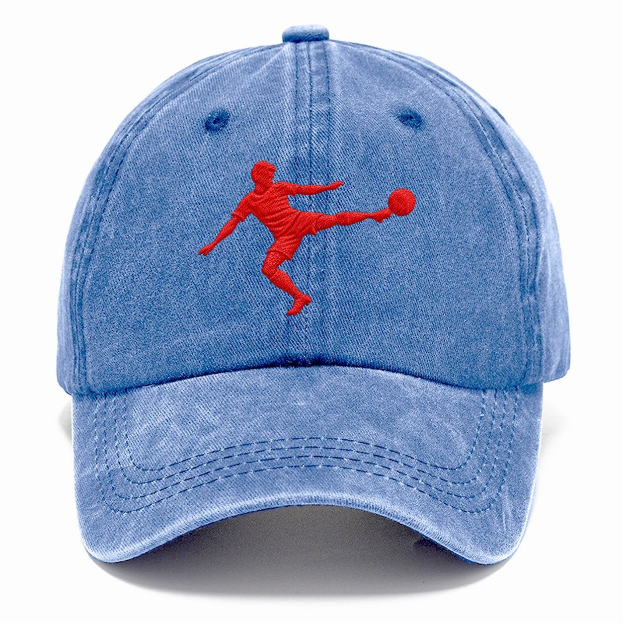 Association Football Side Volley Micro Motion Mark Classic Cap – Summer Sky