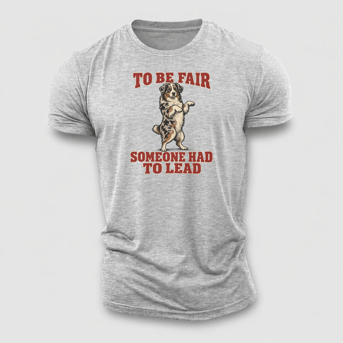 Australian Shepherd Dog Declarations Cotton T-Shirt – Sport Grey