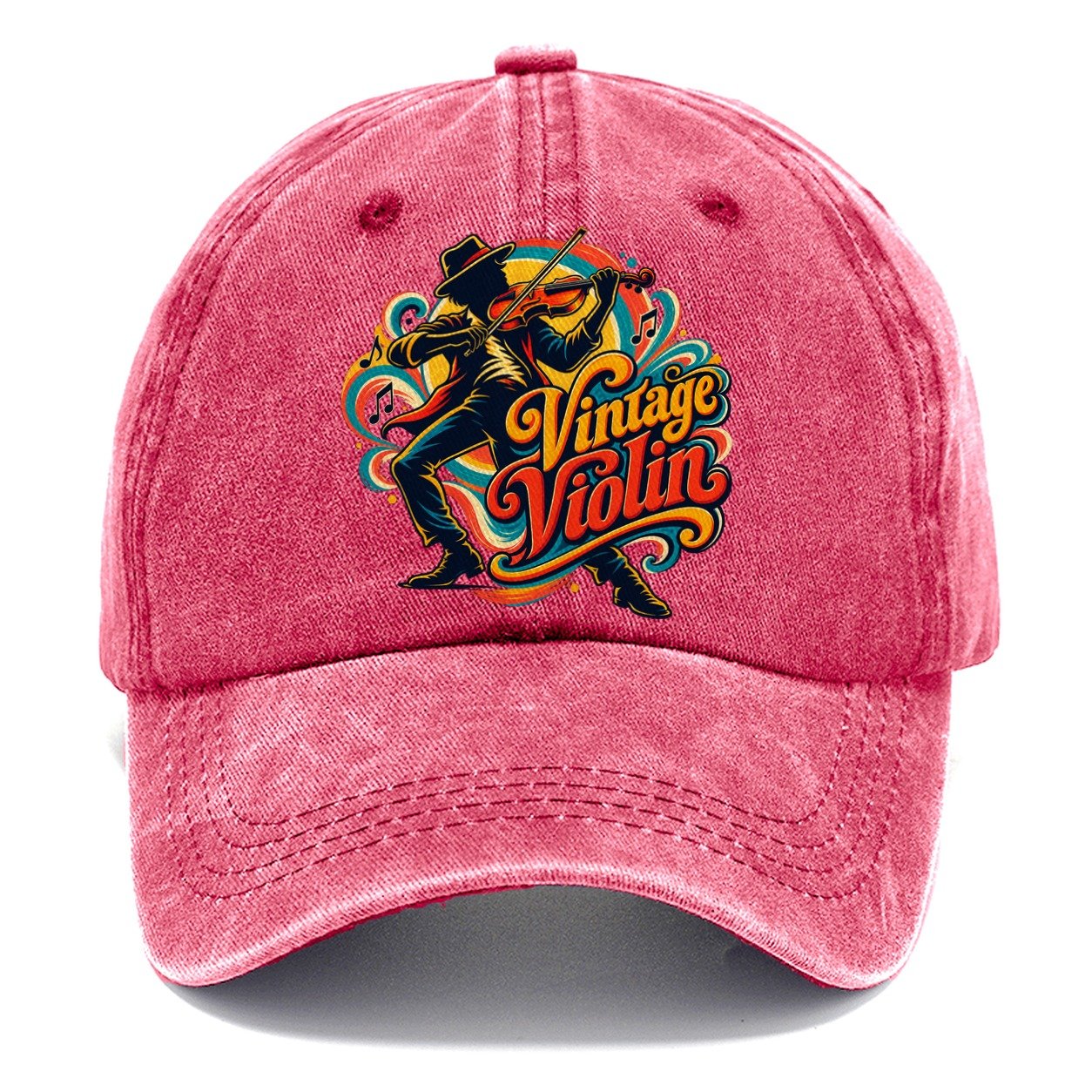 Vintage Violin Music Instruments Classic Cap – Pomegranate Blush