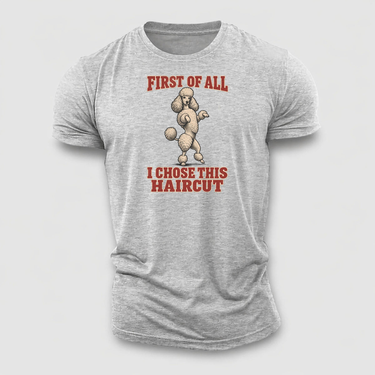 Standard Poodle Dog Declarations Cotton T-Shirt – Sport Grey