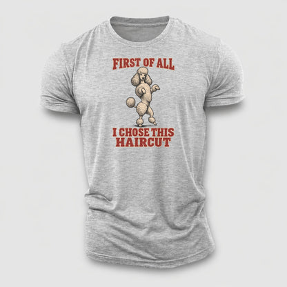 Standard Poodle Dog Declarations Cotton T-Shirt – Sport Grey