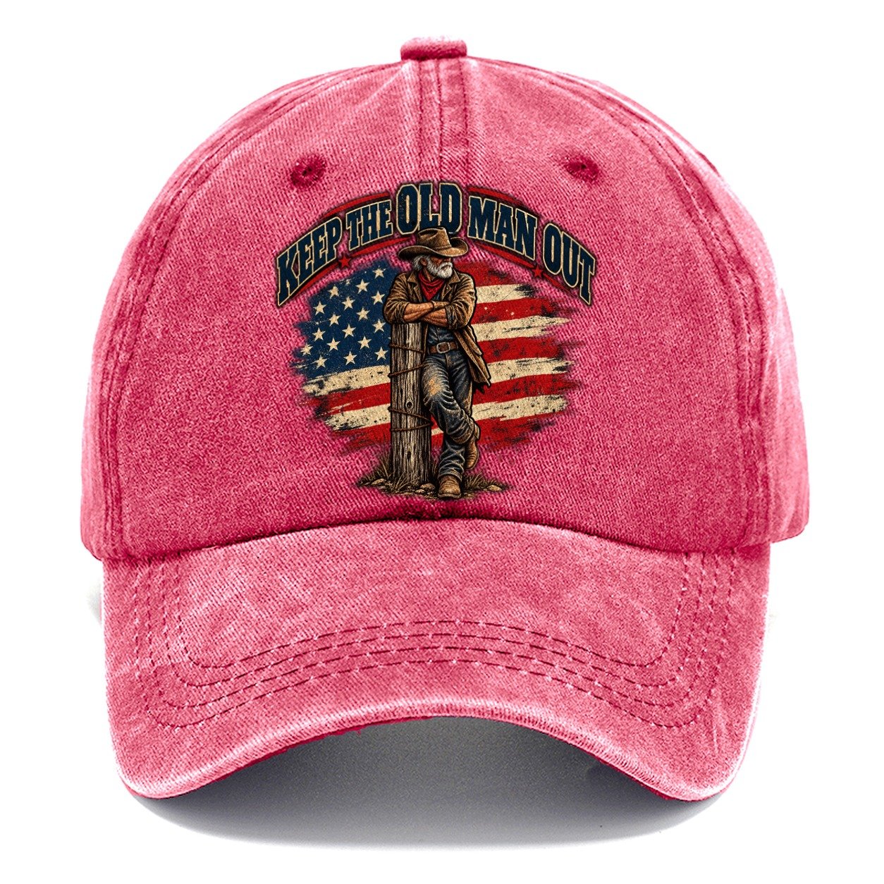 Keep The Old Man Out Old Man Strong Classic Cap – Pomegranate Blush