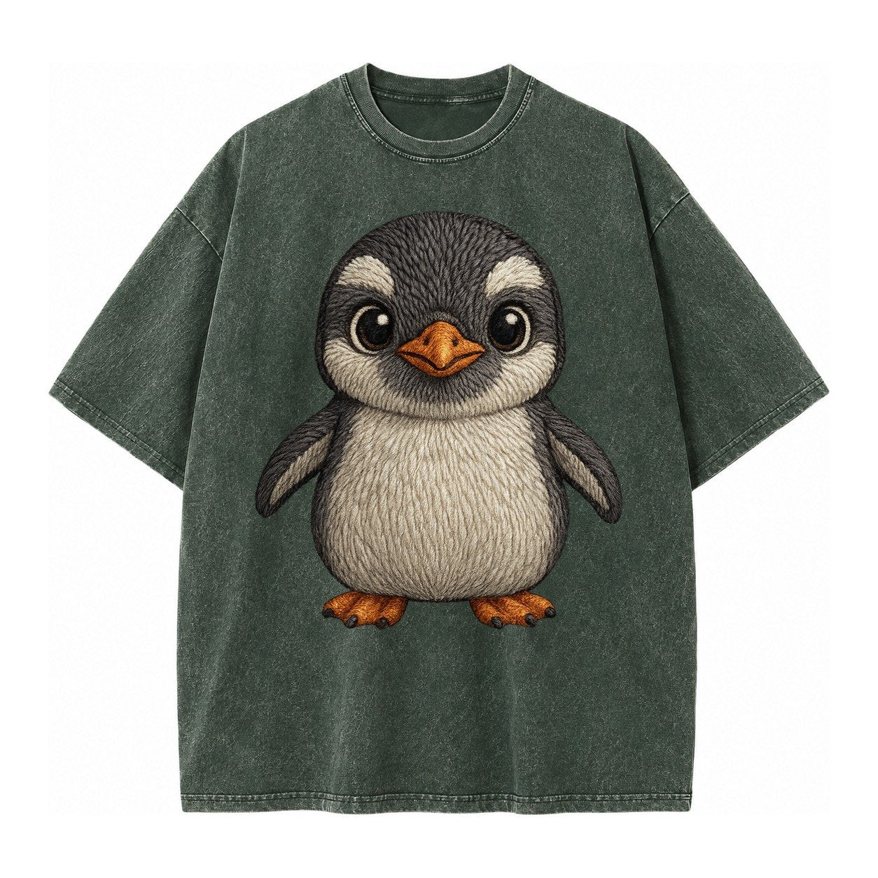 Baby Gentoo Penguin Vintage T-shirt – Forest Mist