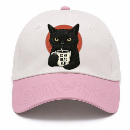 Is He Dead Yet Cat Two Tone Cap – Pink