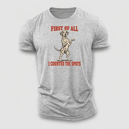 Dalmatian Dog Declarations Cotton T-Shirt – Sport Grey
