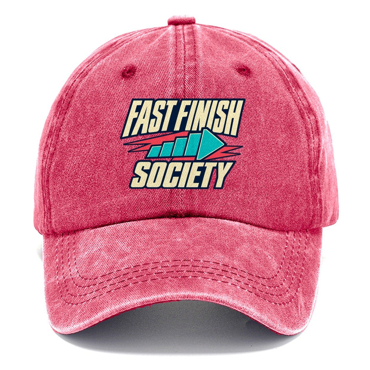 Fast Finish Society 90S Running Clubs Classic Cap – Pomegranate Blush