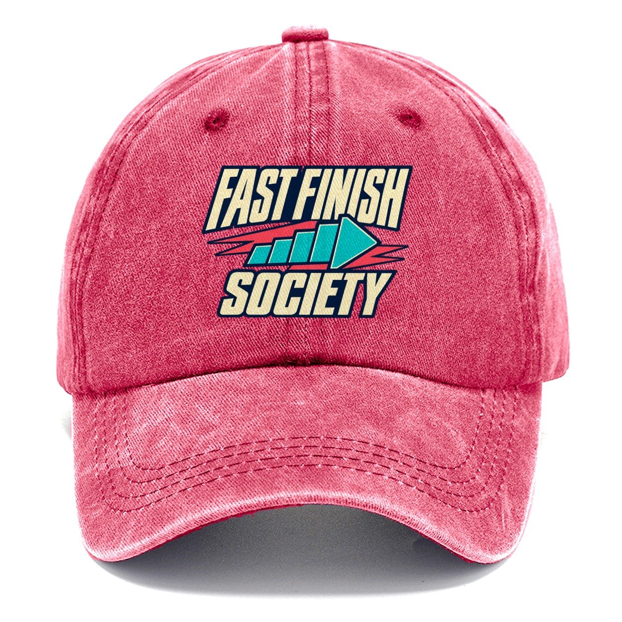 Fast Finish Society 90S Running Clubs Classic Cap – Pomegranate Blush