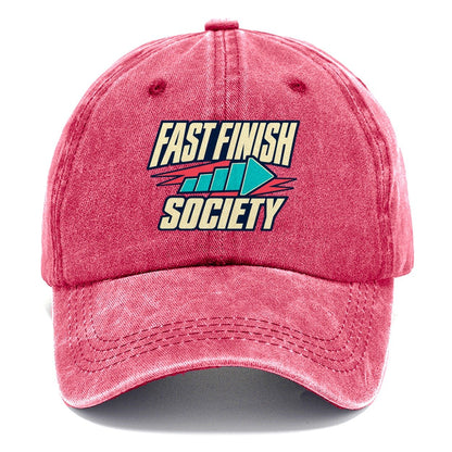 Fast Finish Society 90S Running Clubs Classic Cap – Pomegranate Blush