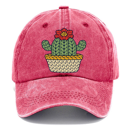 Crocheted Cactus Yarn Crafts Classic Cap – Pomegranate Blush