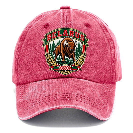 Belarus Retro Badge Country Logos Classic Cap – Pomegranate Blush