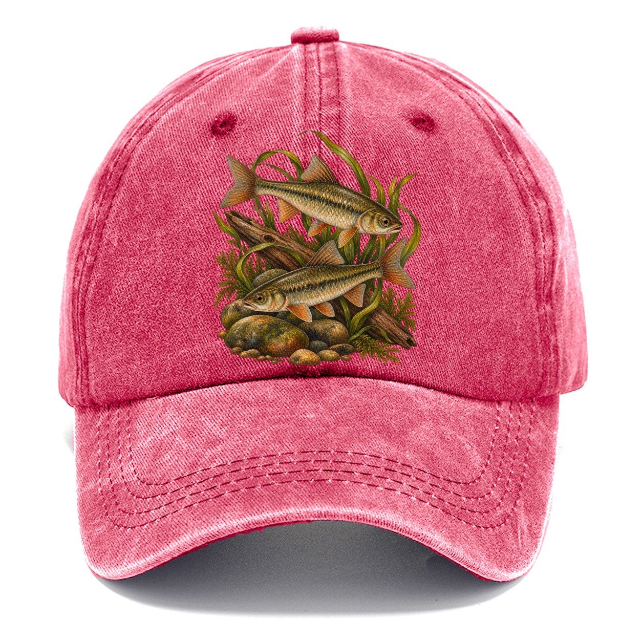 Chub Minnow Plate Fishing Club Classic Cap – Pomegranate Blush