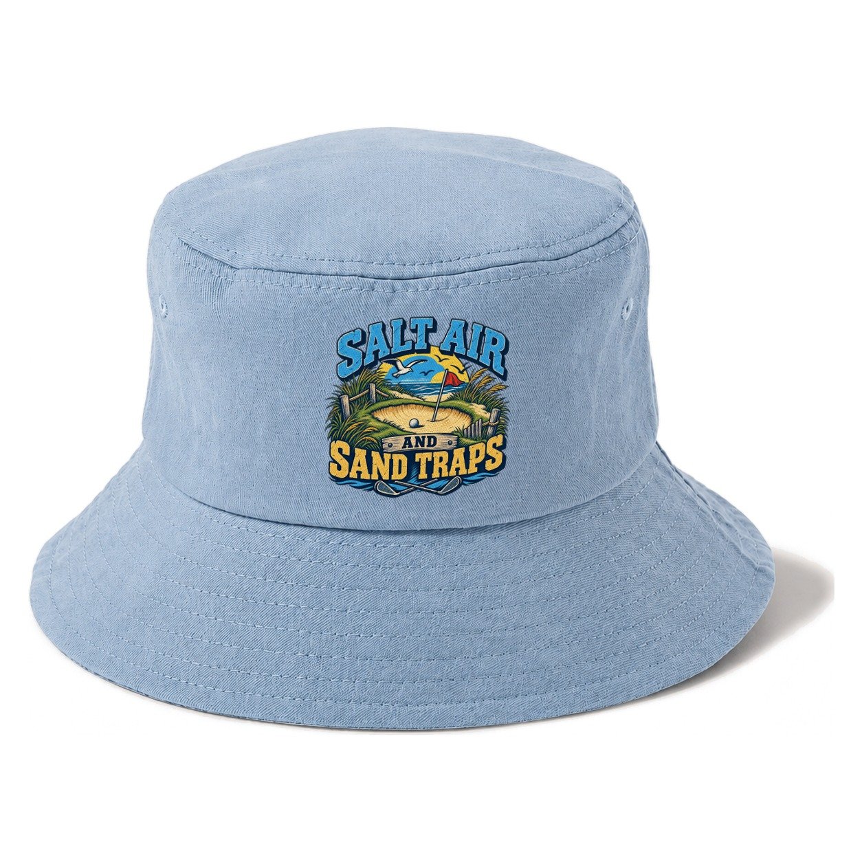 Salt Air And Sand Traps Golf Life Bucket Hat – Summer Sky