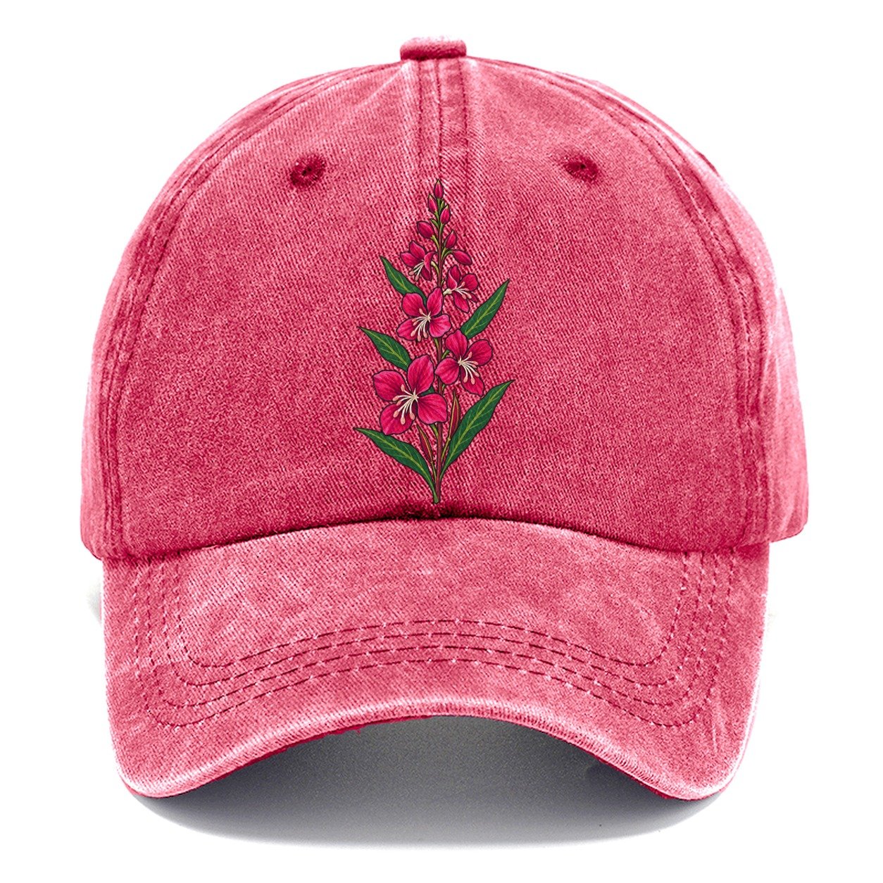 Yukon Fireweed Spike Canada Cultural Icons Classic Cap – Pomegranate Blush