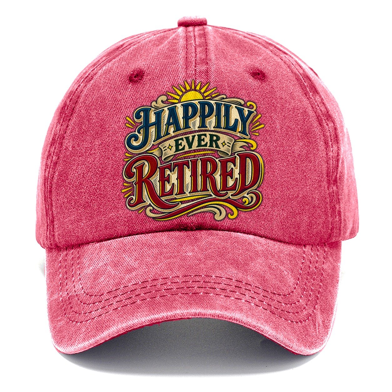 Happily Ever Retired Retired Living Classic Cap – Pomegranate Blush