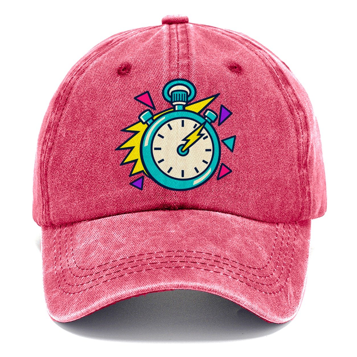 Lightning Stopwatch 90S Running Clubs Classic Cap – Pomegranate Blush