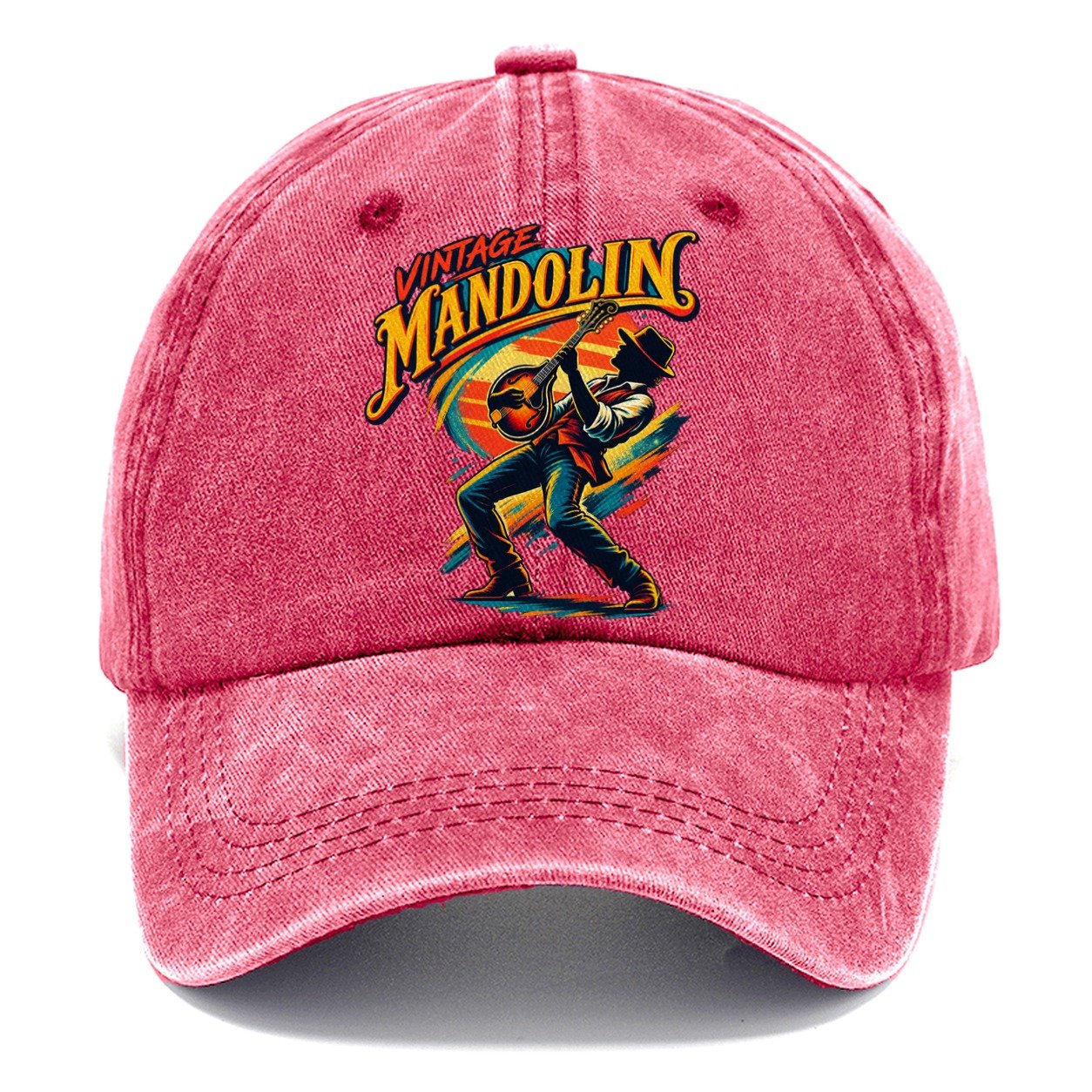 Vintage Mandolin Music Instruments Classic Cap – Pomegranate Blush
