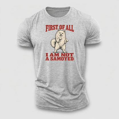 American Eskimo Dog Dog Declarations Cotton T-Shirt – Sport Grey