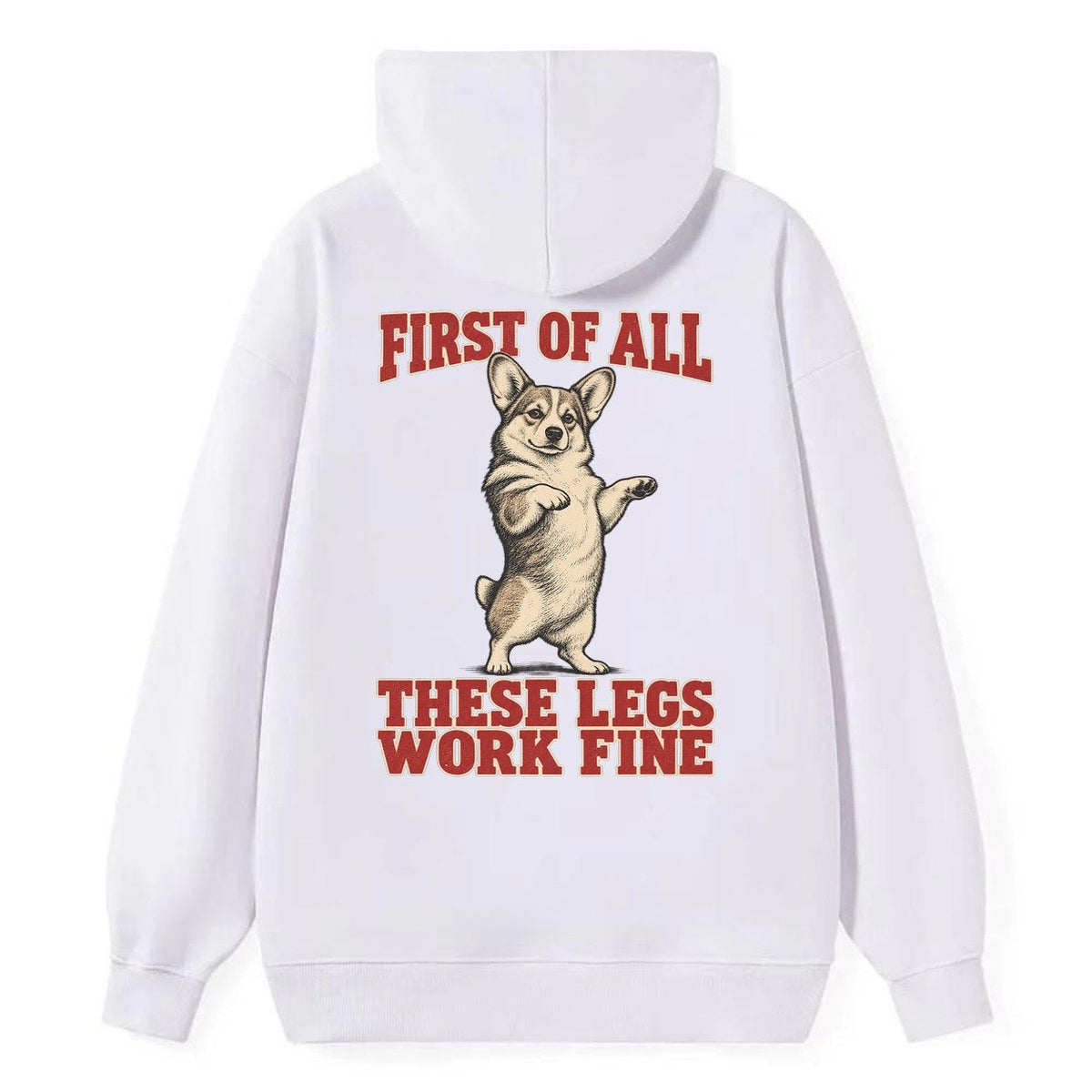 Pembroke Welsh Corgi Dog Declarations Classic Pullover Hoodie – White