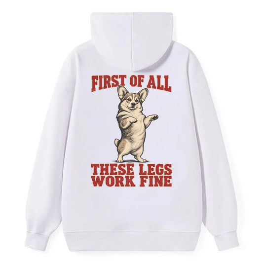 Pembroke Welsh Corgi Dog Declarations Classic Pullover Hoodie – White
