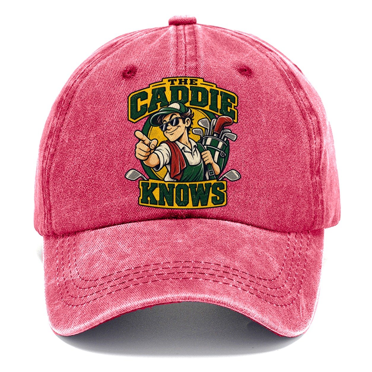 The Caddie Knows Golf Life Classic Cap – Pomegranate Blush