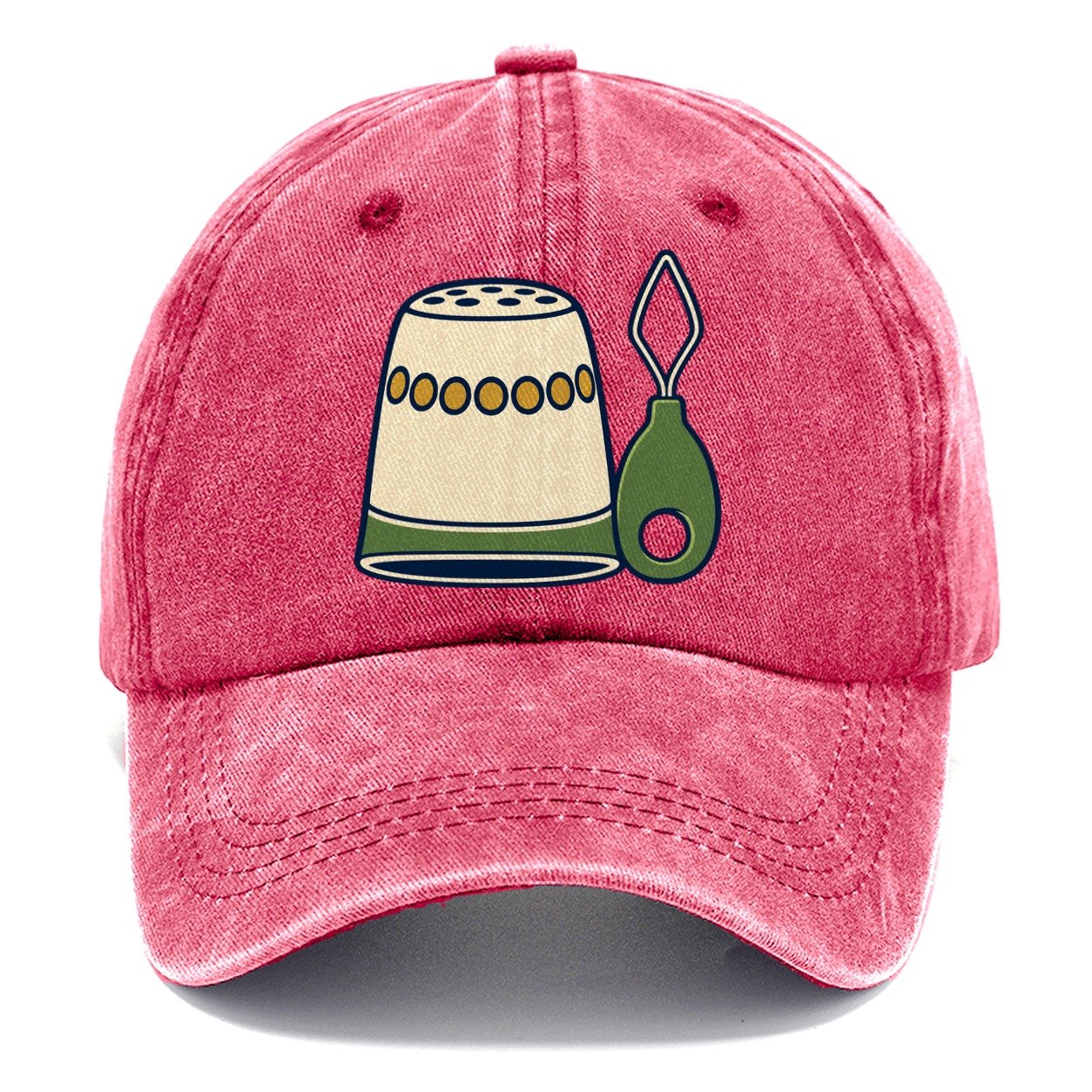 Thimble And Threader And Needlework Classic Cap – Pomegranate Blush