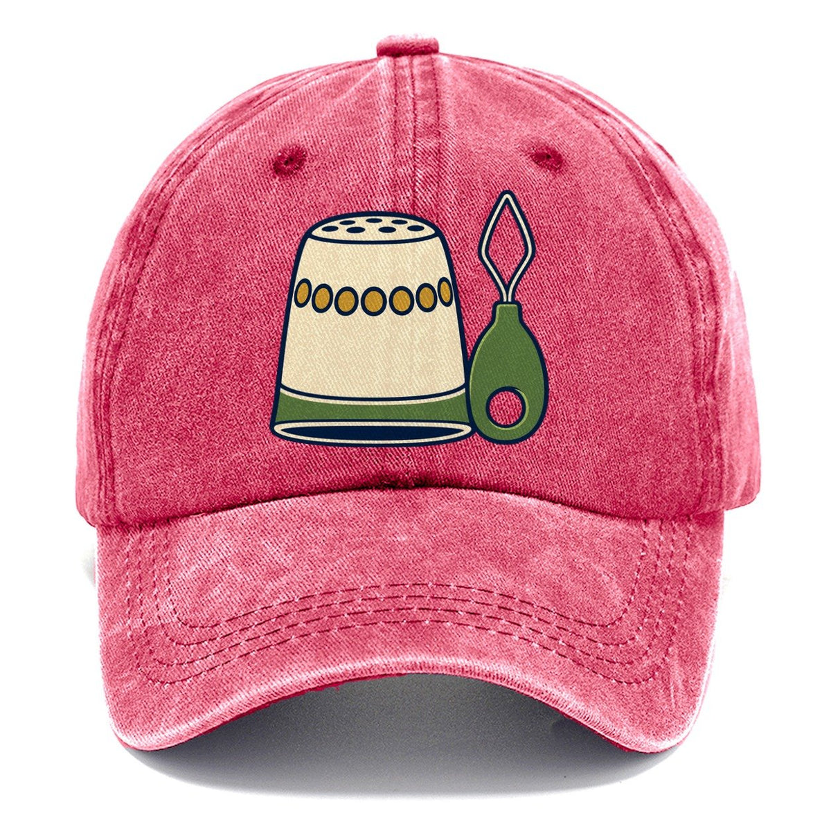 Thimble And Threader And Needlework Classic Cap – Pomegranate Blush