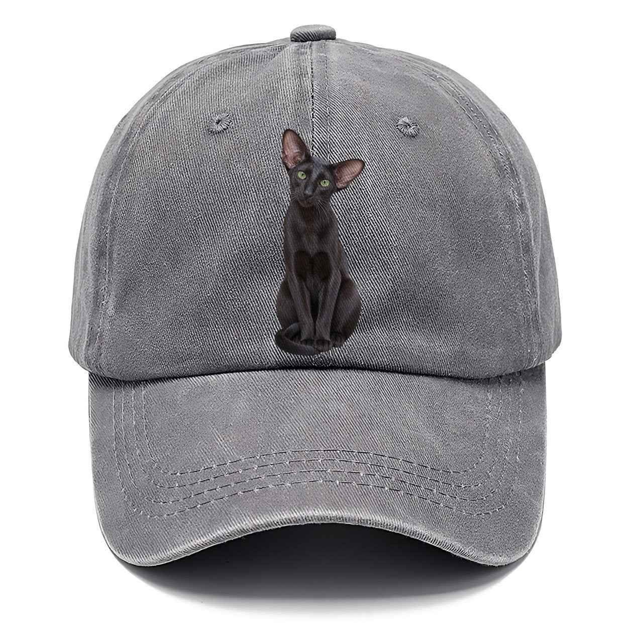 Oriental Shorthair Seated Portrait Realistic Cat Portrait Classic Cap – Urban Haze