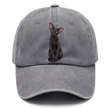 Oriental Shorthair Seated Portrait Realistic Cat Portrait Classic Cap – Urban Haze