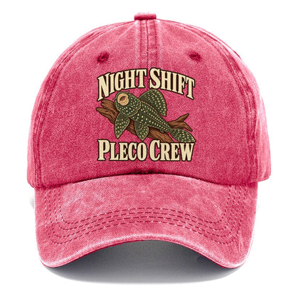 Night Shift Pleco Crew Aquarium Keeping Classic Cap – Pomegranate Blush
