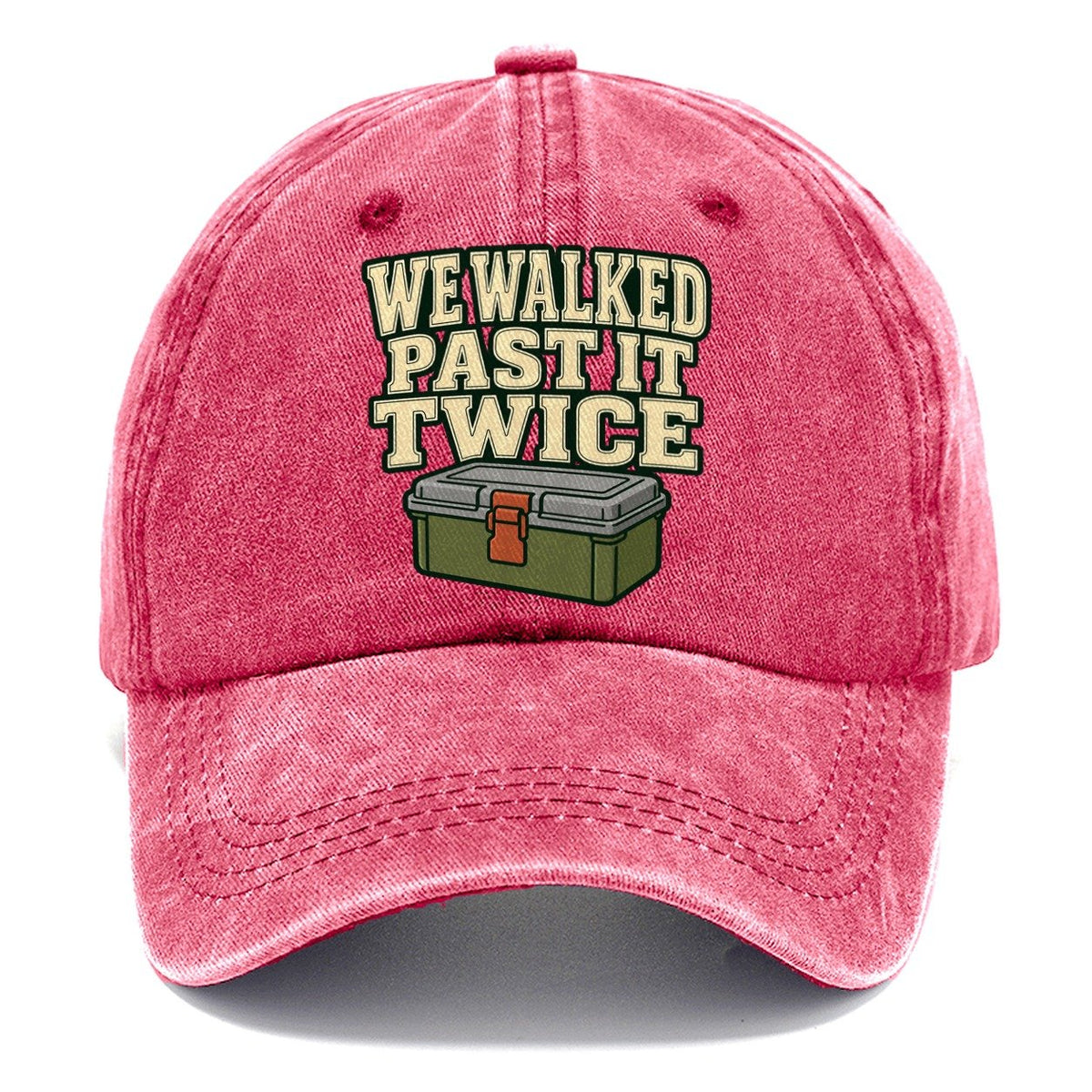 We Walked Past It Twice Geocaching Classic Cap – Pomegranate Blush