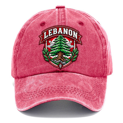 Lebanon Retro Badge Country Logos Classic Cap – Pomegranate Blush