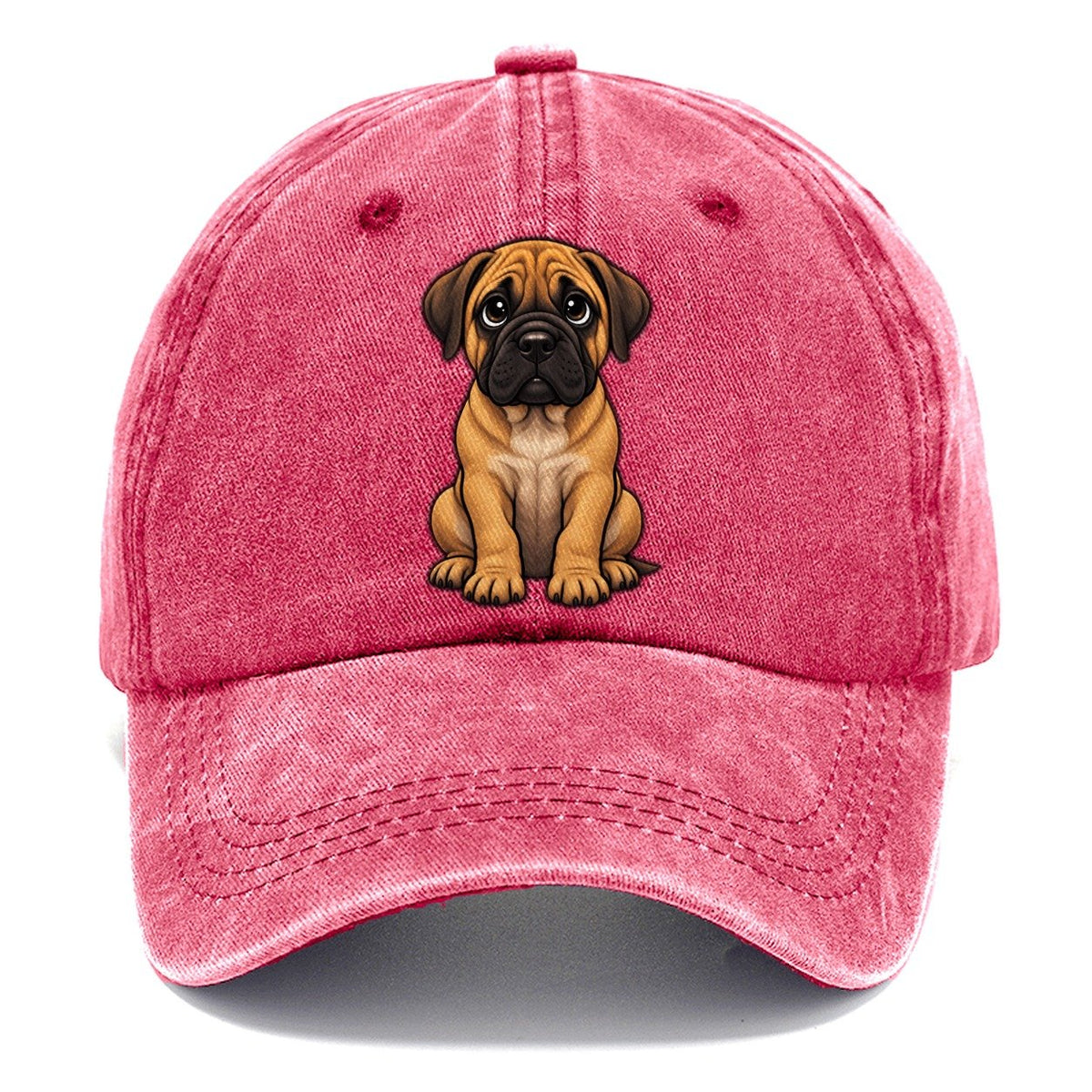 Bullmastiff Sitting Sweetheart Classic Cap – Pomegranate Blush