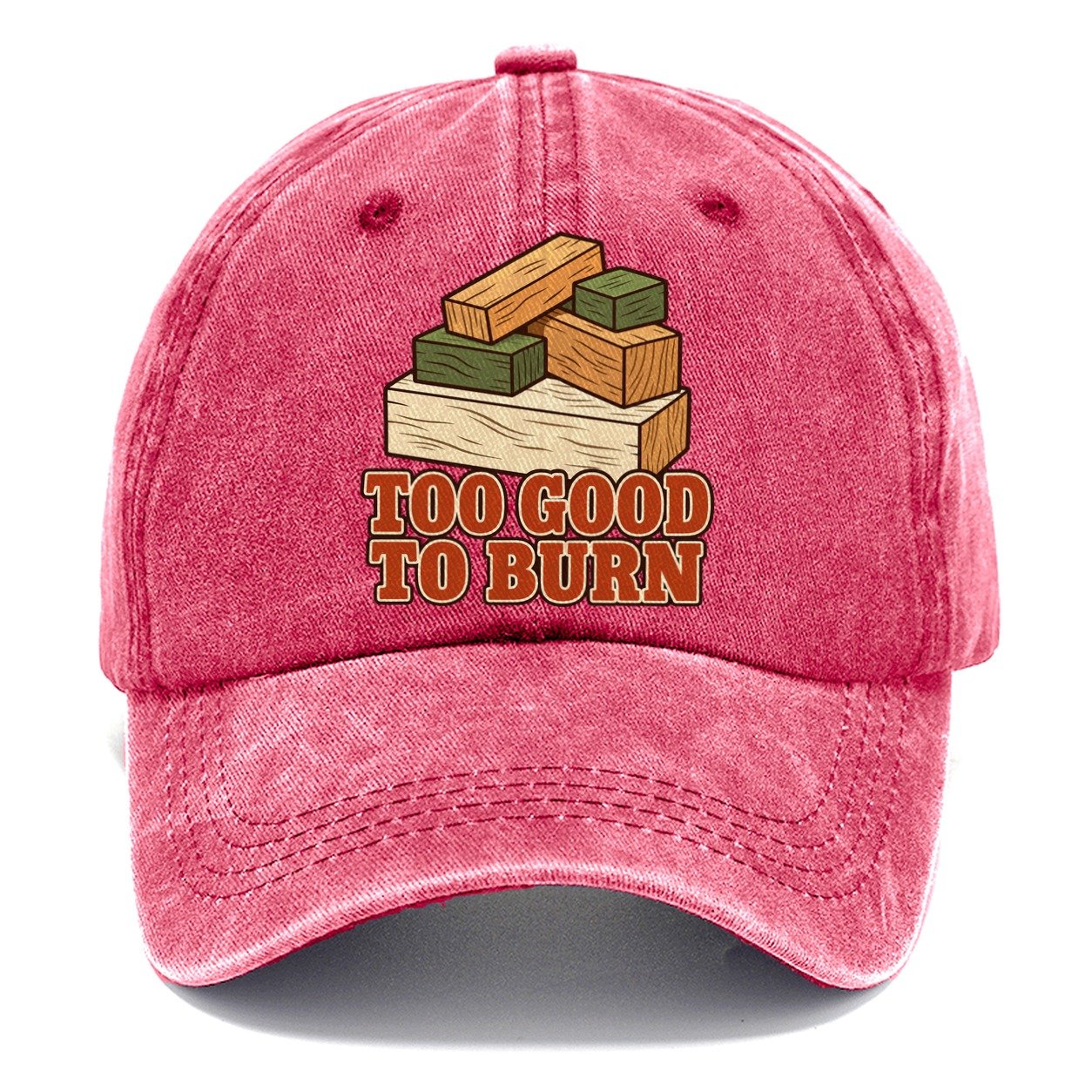 Too Good To Burn Woodworking Classic Cap – Pomegranate Blush