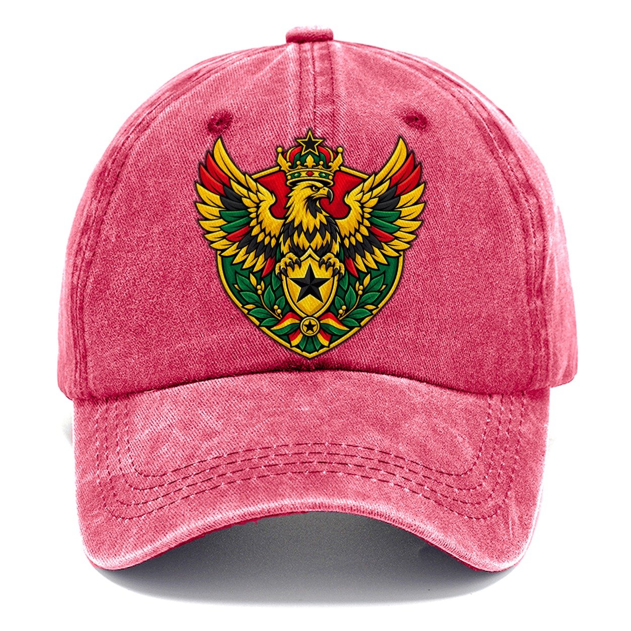 Ghana Heraldic Crest Country Logos Classic Cap – Pomegranate Blush