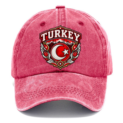 Turkey Retro Badge Country Logos Classic Cap – Pomegranate Blush
